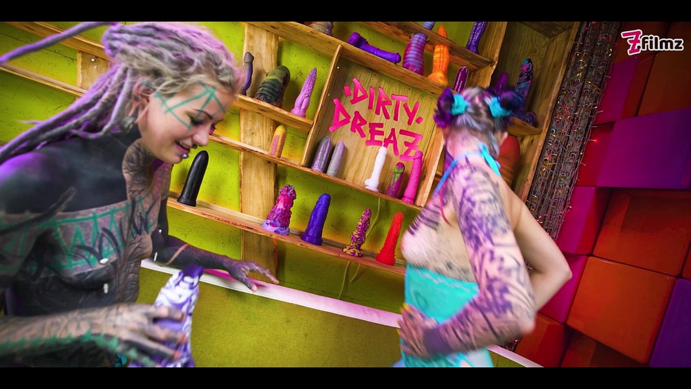 AnalVids-2 tattoo lesbians anal play with big toys in there assholes - ATM, gapes, real orgasm-Anuskatzz,  Serpienta