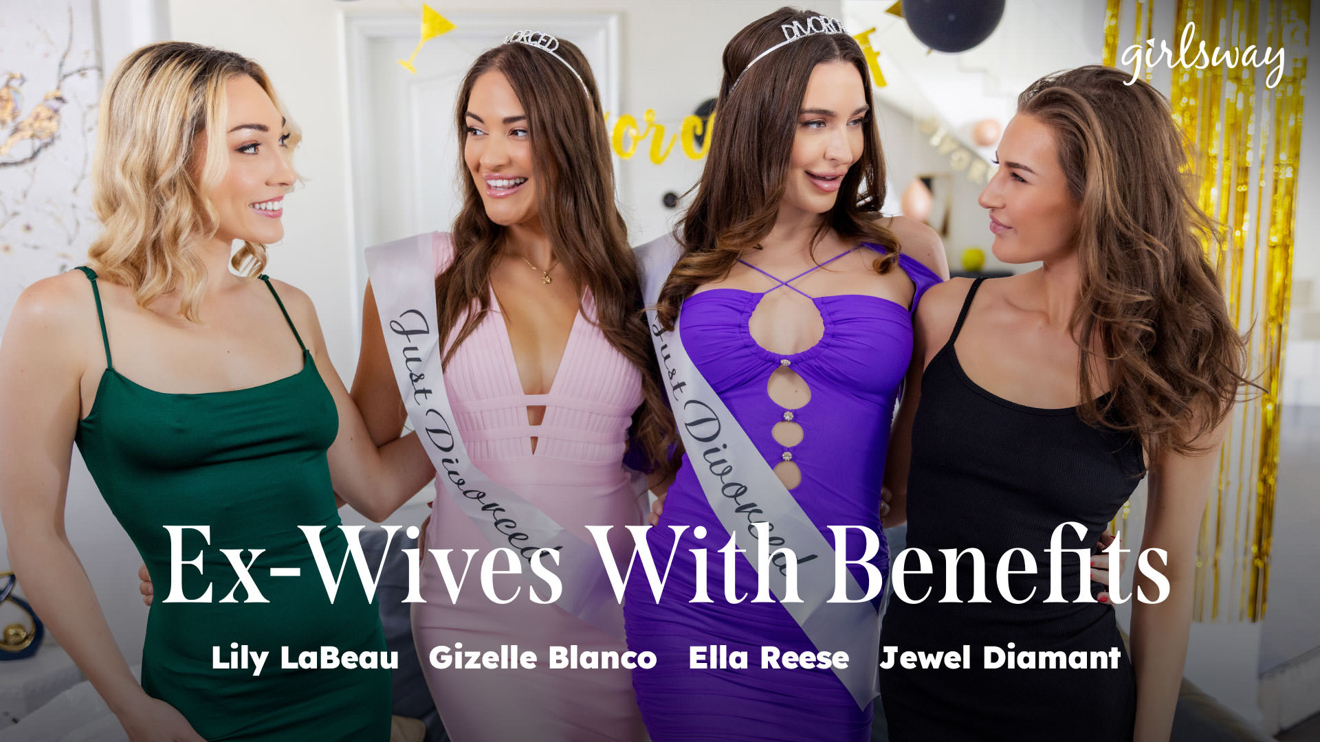 GirlsWay-Ex-Wives With Benefits-Lily LaBeau, Gizelle Blanco, Ella Reese, Jewel Diamant