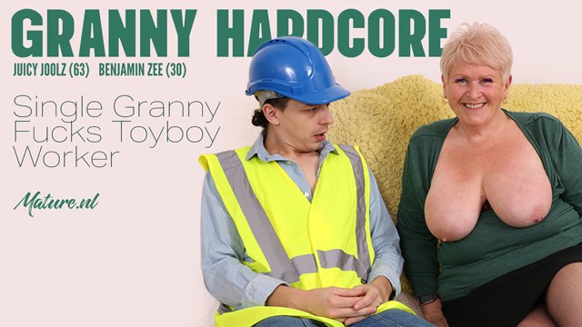 Mature NL Juicy Joolz, Benjamin Zee Granny Hardcore: Single Granny Fuck Toyboy Worker