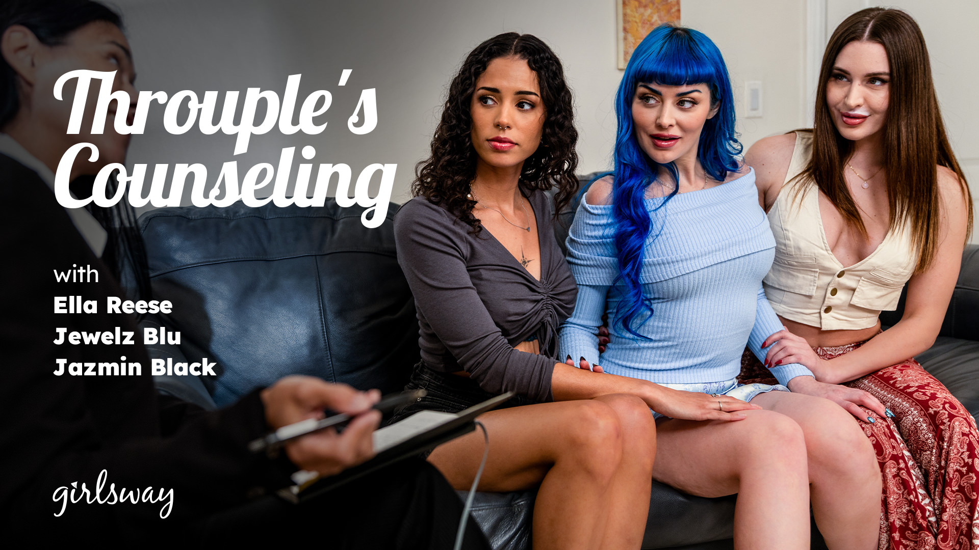 GirlsWay-Throuple's Counseling-Jewelz Blu, Ella Reese, Jazmin Black